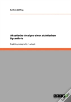 Capa do artigo Akustische Analyse Einer Ataktischen Dysarthrie
