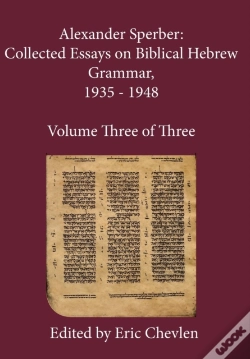 Capa do artigo Alexander Sperber: Collected Essays On B