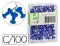 Blue safety pins, box of 100 units. - Preview