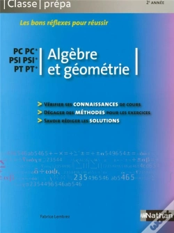 Capa do artigo Algèbre Et Géometrie ; Pc-Pc Psi-Psi Pt-Pt 2ème Année (Édition 2008)