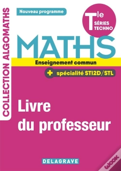 Capa do artigo Algomaths : Mathématiques ; Terminale Tronc Commun Sti2d/Stl ; Livre Du Professeur