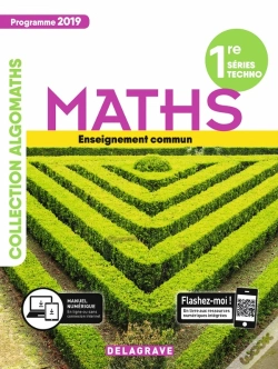 Capa do artigo Algomaths : Maths ; 1re Séries Techno ; Enseignement Commun ; Manuel Élève (Édition 2019)