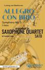 Allegro Con Brio (Symphony No. 5) Sax Quartet (Parts & Score) - Preview