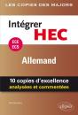 Allemand ; Ece ; Intégrer Hec ; 25 Copies D'Excellence Analysées Et Commentées - Preview
