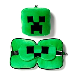 Capa do artigo Almofada de Viagem e Máscara de Dormir Relaxeazzz Minecraft Creeper