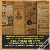 Capa do artigo Amber Vintage Newspaper Decoupage Paper Pack Collection For Scrapbook & Diy Craft 20 Old Aged Double Sided Pattern For Scrapbooking & Collage Art 4 Design For Invitation Making & Ephemera Cardmaking