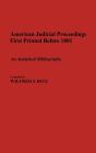 American Judicial Proceedings First Printed Before 1801 - Preview