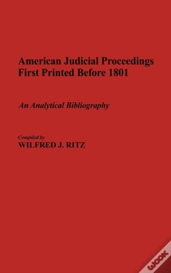 Capa do artigo American Judicial Proceedings First Printed Before 1801