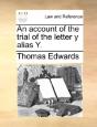 An Account Of The Trial Of The Letter Y - Preview