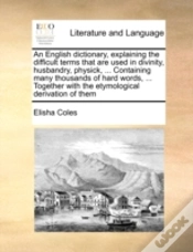 Capa do artigo An English Dictionary, Explaining The Di