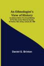 An Ethnologist'S View Of History  An Add - Preview