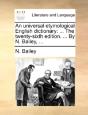 An Universal Etymological English Dictio - Preview