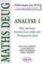 Analyse - 1 - Suites Numériques - Fonctions D'Une Variable Réelle - Développements Limités - Preview