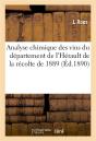 Analyse Chimique Des Vins Du Departement De L'Herault De La Recolte De 1889 - Preview