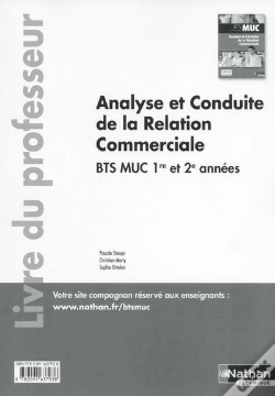 Capa do artigo Analyse Et Conduite De La Relation Commerciale Btsmuc 1ere/2eme Annees Professeur - 2015