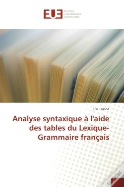 Capa do artigo Analyse Syntaxique A L'Aide Des Tables Du Lexique-Grammaire Francais