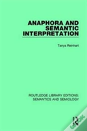 Capa do artigo Anaphora And Semantic Interpretation