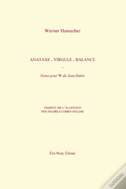 Capa do artigo Anataxe, Virgule, Balance, Notes Pour W De Jean Daive
