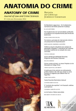 Capa do artigo Anatomia Do Crime N.º 4 - 2016