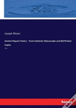 Capa do artigo Ancient Popular Poetry -  From Authentic Manuscripts And Old Printed Copies
