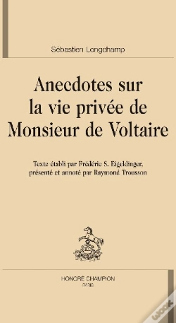 Capa do artigo Anecdotes Sur La Vie Privée De Monsieur De Voltaire