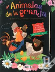 Animales De La Granja. Dibujos Para Raspar Y Colorear