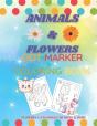 Animals & Flowers Dot Marker Coloring Book - Preview