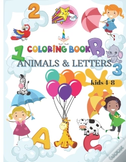 Capa do artigo Animals & Letters.  Coloring Book ''Kids 4-8''
