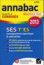 Annabac 2013 Sciences Economiques Terminale Es Sujets Et Corriges - Preview