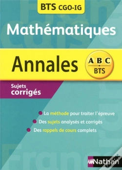 Capa do artigo Annales Abc ; Sujets Corriges; Mathématiques ; Bts Cgo-Ig