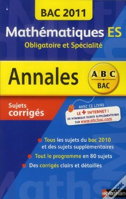 Capa do artigo Annales Bac 2011 Maths Es Obli + Spi - Cor