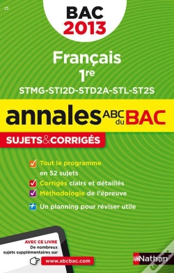 Capa do artigo Annales Bac 2013 Francais 1ere St Corriges N19