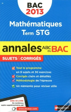 Capa do artigo Annales Bac 2013 Maths Stg Corriges N06