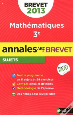 Capa do artigo Annales Brevet 2013 Maths Non Corriges N24