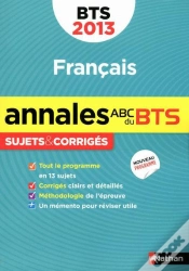 Capa do artigo Annales Bts 2013 Francais