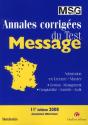Annales Corrigées Du Test Message (11e Édition) - Preview