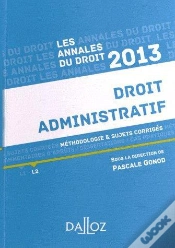 Capa do artigo Annales Droit Administratif 2013. Methodologie & Sujets Corriges