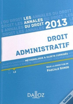Capa do artigo Annales Droit Administratif 2013. Methodologie & Sujets Corriges