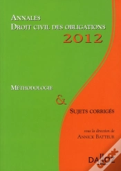 Capa do artigo Annales Droit Civil Des Obligations (Éditions 2012)