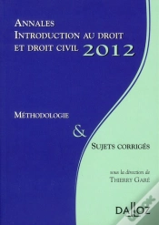Capa do artigo Annales Introduction Au Droit Et Droit Civil (Édtion 2012)