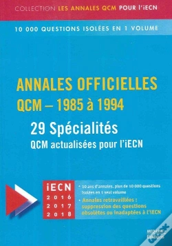 Capa do artigo Annales Officielles ; Qcm (Édition 1985/1994) T.1
