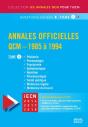 Annales Officielles ; Qcm (Édition 1985/1994) T.4 - Preview