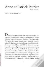 Capa do artigo Anne Et Patrick Poirier