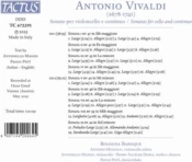 Capa do artigo Antonio Vivaldi: Sonate Per Violoncello E Continuo - CD