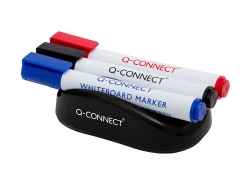 Capa do artigo Apagador q-connect magnetico com marcador preto vermelho e azul para quadro branco