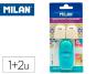 Apara Lápis MIlan Capsule Plástico 1 uso com Borracha + 2 Recargas de Borracha - Preview