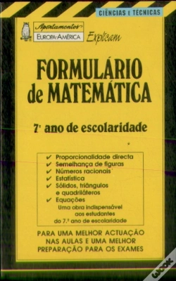 Capa do artigo Apontamentos Europa-América Explicam - Formulário de Matemática 7º Ano - Nº 89