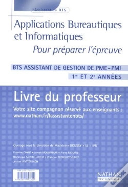 Capa do artigo Application Bureautique Informatique Bts Assistante De Gestion ; Professeur ; Edition 2003