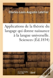 Capa do artigo Applications De La Theorie Du Langage Qui Donne Naissance A La Langue Universelle. Sciences
