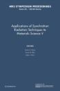 Applications Of Synchrotron Radiation Techniques To Materials Science V: Volume 590 - Preview